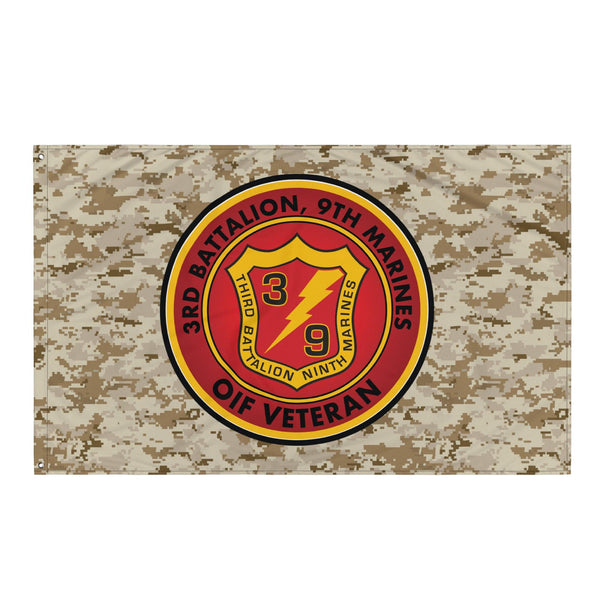 3/9 Marines OIF Veteran Emblem MARPAT Flag