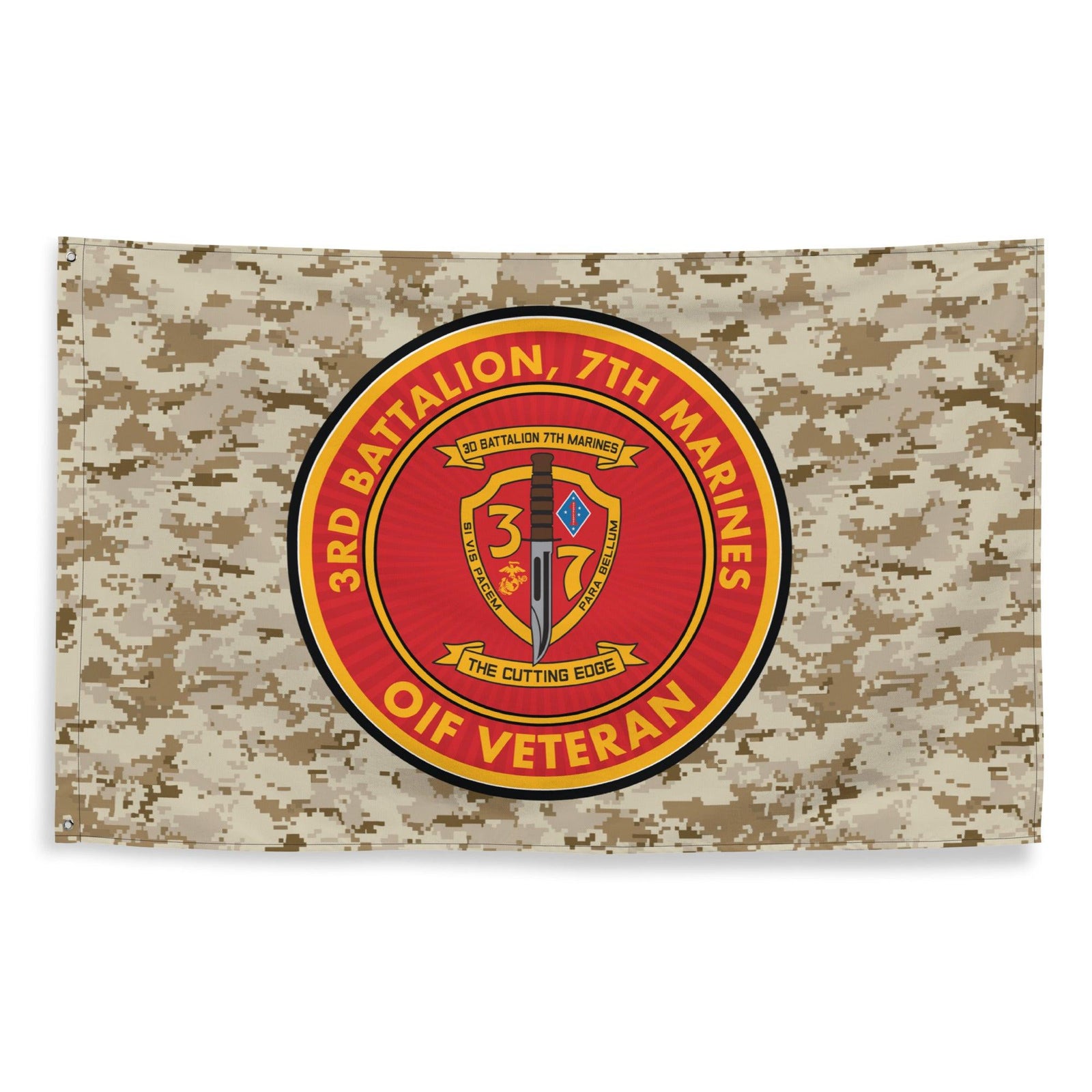 3/7 Marines OIF Veteran Emblem MARPAT Flag Tactically Acquired   