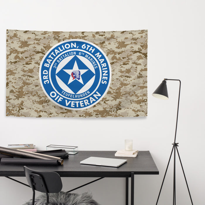 3/6 Marines OIF Veteran Emblem MARPAT Flag Tactically Acquired   