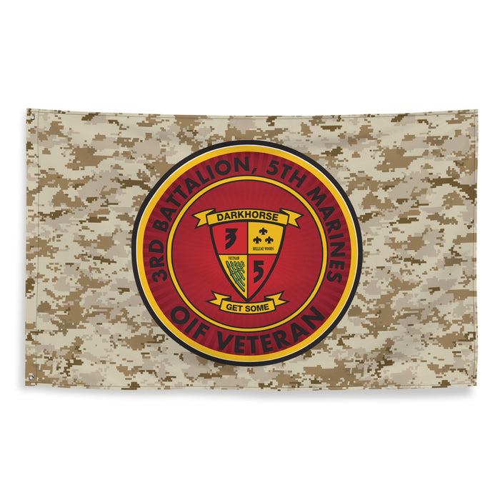 3/5 Marines OIF Veteran Emblem MARPAT Flag Tactically Acquired   