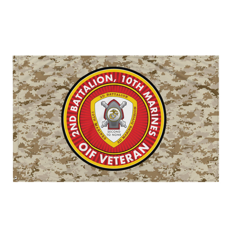 2/10 Marines OIF Veteran Emblem MARPAT Flag