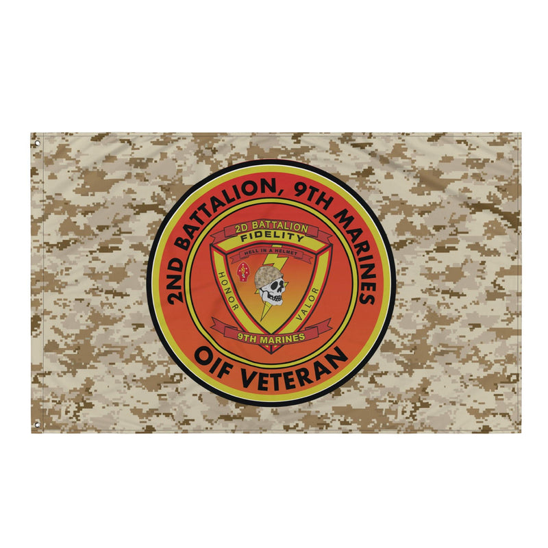 2/9 Marines OIF Veteran Emblem MARPAT Flag