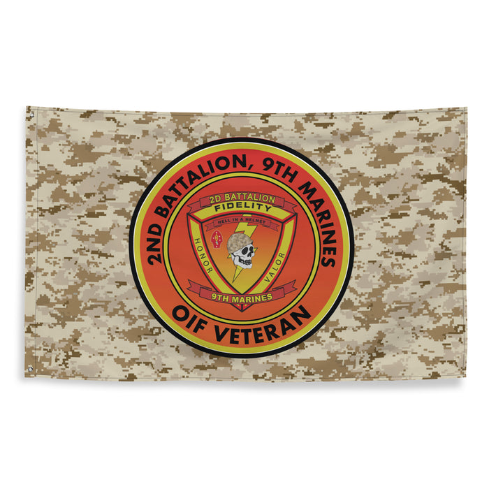 2/9 Marines OIF Veteran Emblem MARPAT Flag Tactically Acquired   