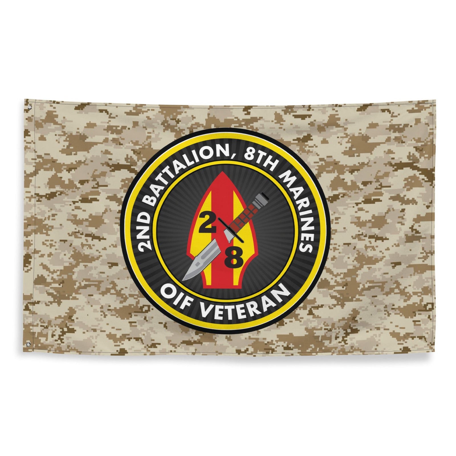 2/8 Marines OIF Veteran Emblem MARPAT Flag Tactically Acquired   