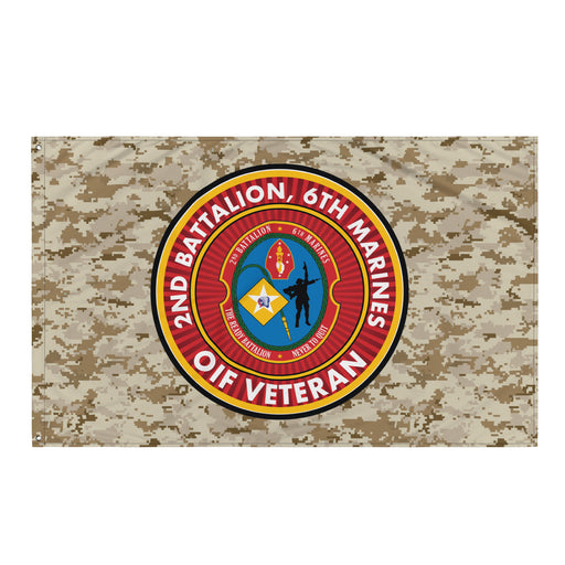 2/6 Marines OIF Veteran Emblem MARPAT Flag Tactically Acquired Default Title  