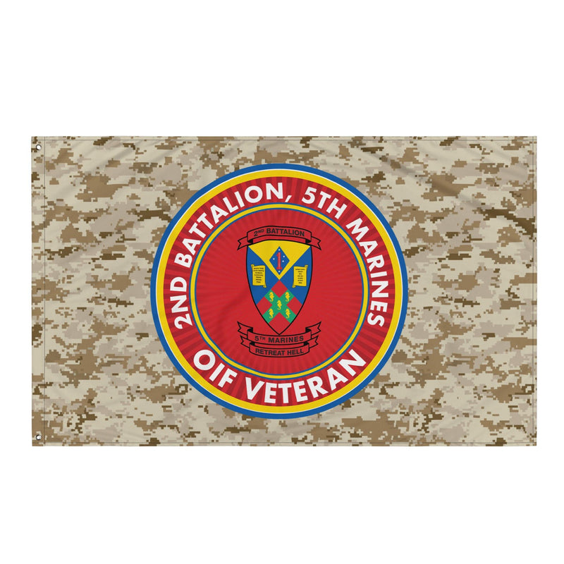 2/5 Marines OIF Veteran Emblem MARPAT Flag
