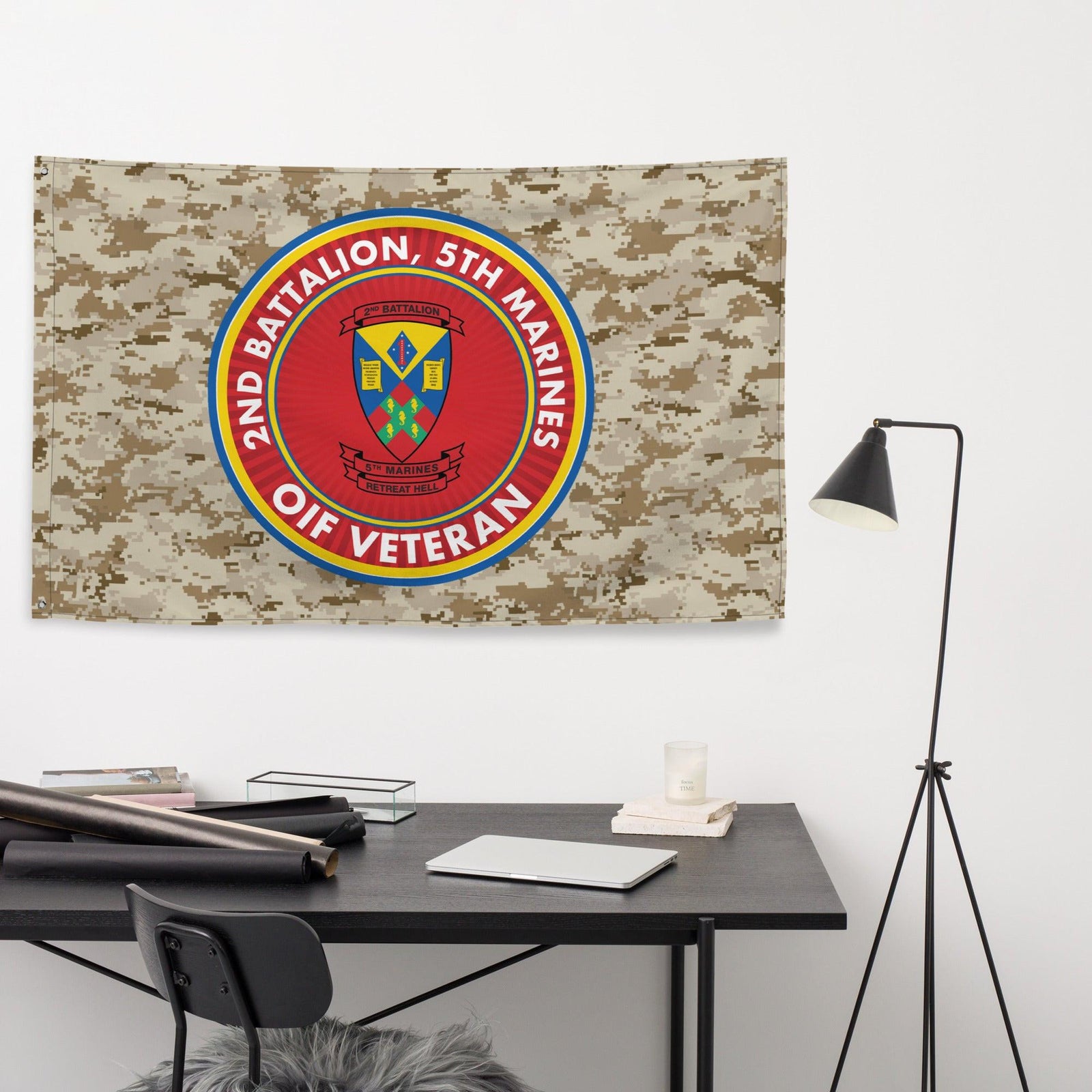 2/5 Marines OIF Veteran Emblem MARPAT Flag Tactically Acquired   