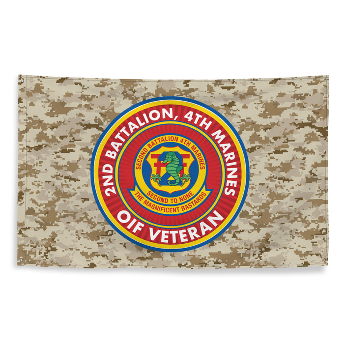2/4 Marines OIF Veteran Emblem MARPAT Flag Tactically Acquired   