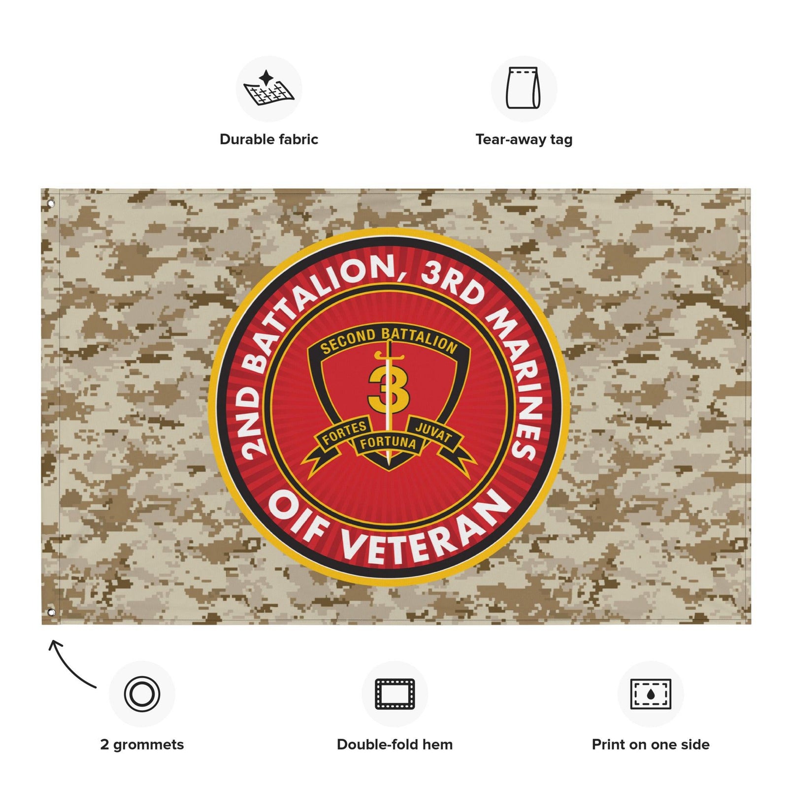 2/3 Marines OIF Veteran Emblem MARPAT Flag Tactically Acquired   