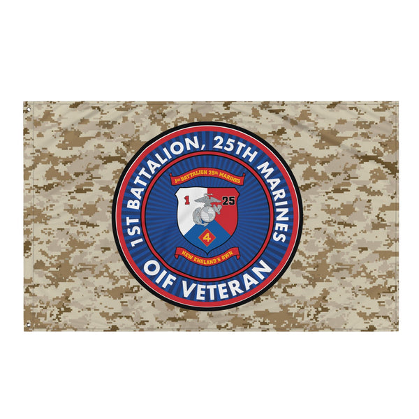 1/25 Marines OIF Veteran Emblem MARPAT Flag