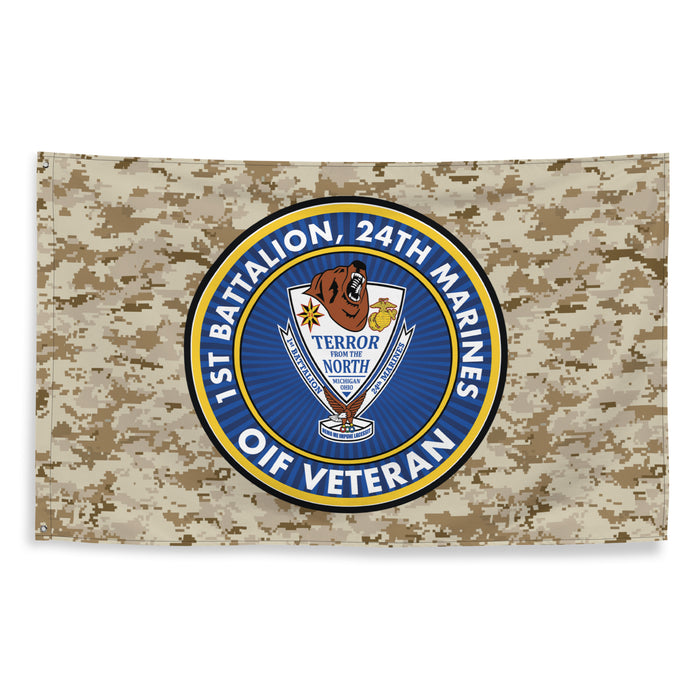 1/24 Marines OIF Veteran Emblem MARPAT Flag Tactically Acquired   