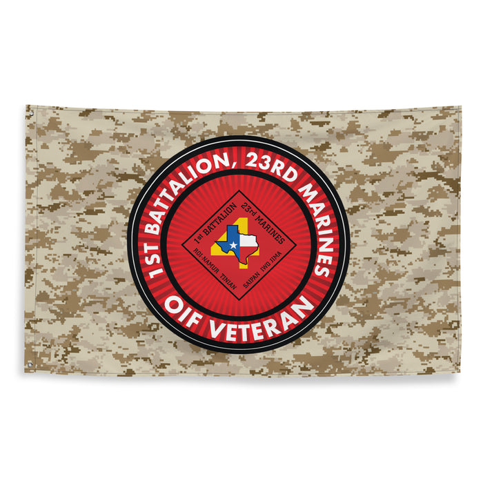 1/23 Marines OIF Veteran Emblem MARPAT Flag Tactically Acquired   