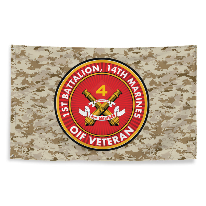 1/14 Marines OIF Veteran Emblem MARPAT Flag Tactically Acquired   