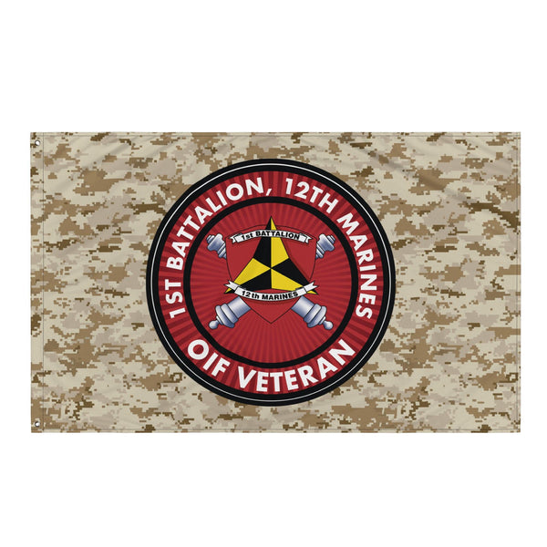 1/12 Marines OIF Veteran Emblem MARPAT Flag