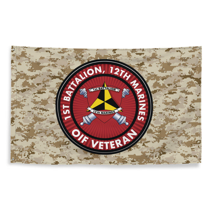 1/12 Marines OIF Veteran Emblem MARPAT Flag Tactically Acquired   