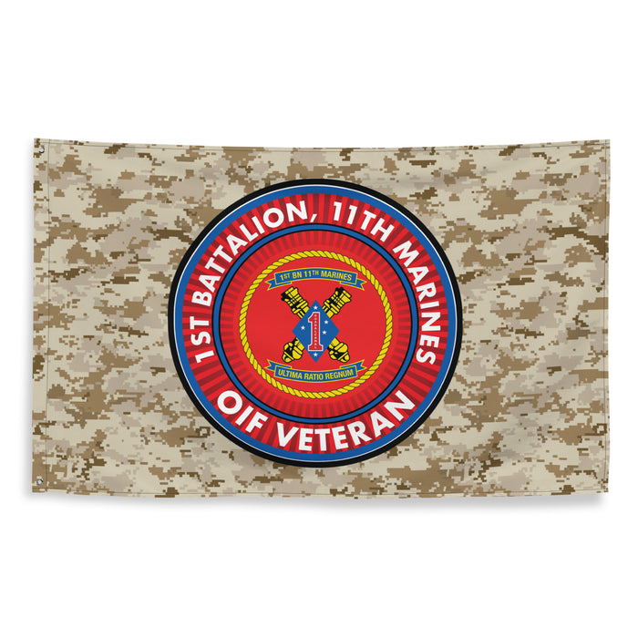 1/11 Marines OIF Veteran Emblem MARPAT Flag Tactically Acquired   