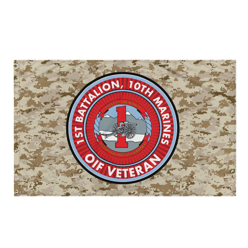 1/10 Marines OIF Veteran Emblem MARPAT Flag
