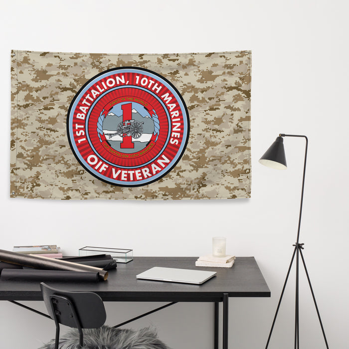 1/10 Marines OIF Veteran Emblem MARPAT Flag Tactically Acquired   