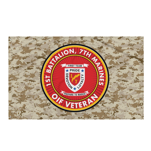1/7 Marines OIF Veteran Emblem MARPAT Flag Tactically Acquired Default Title  