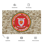 1/7 Marines OIF Veteran Emblem MARPAT Flag Tactically Acquired   