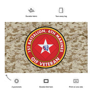 1/6 Marines OIF Veteran Emblem MARPAT Flag Tactically Acquired   
