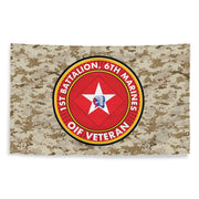 1/6 Marines OIF Veteran Emblem MARPAT Flag Tactically Acquired   