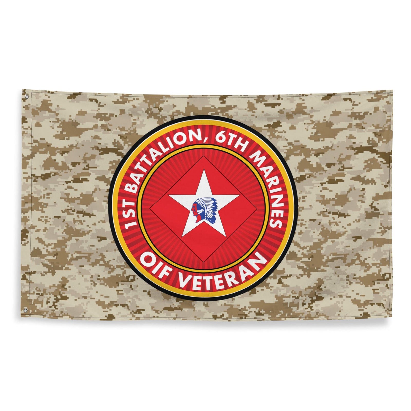 1/6 Marines OIF Veteran Emblem MARPAT Flag Tactically Acquired   