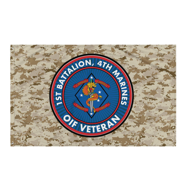 1/4 Marines OIF Veteran Emblem MARPAT Flag