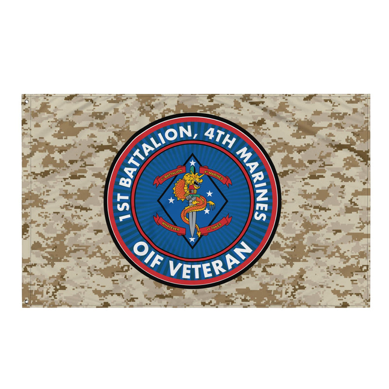 1/4 Marines OIF Veteran Emblem MARPAT Flag