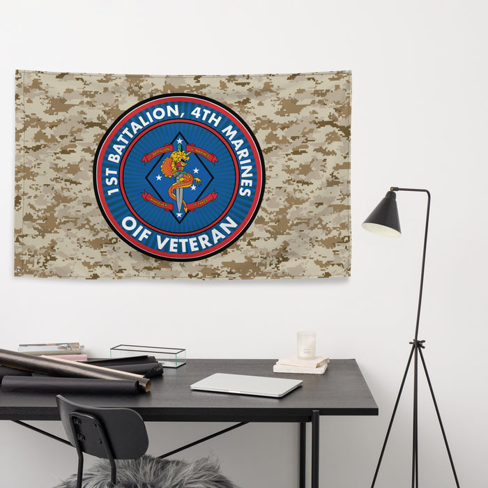 1/4 Marines OIF Veteran Emblem MARPAT Flag Tactically Acquired   