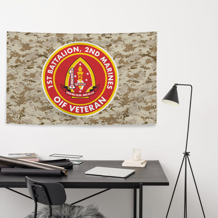 1/2 Marines OIF Veteran Emblem MARPAT Flag Tactically Acquired   