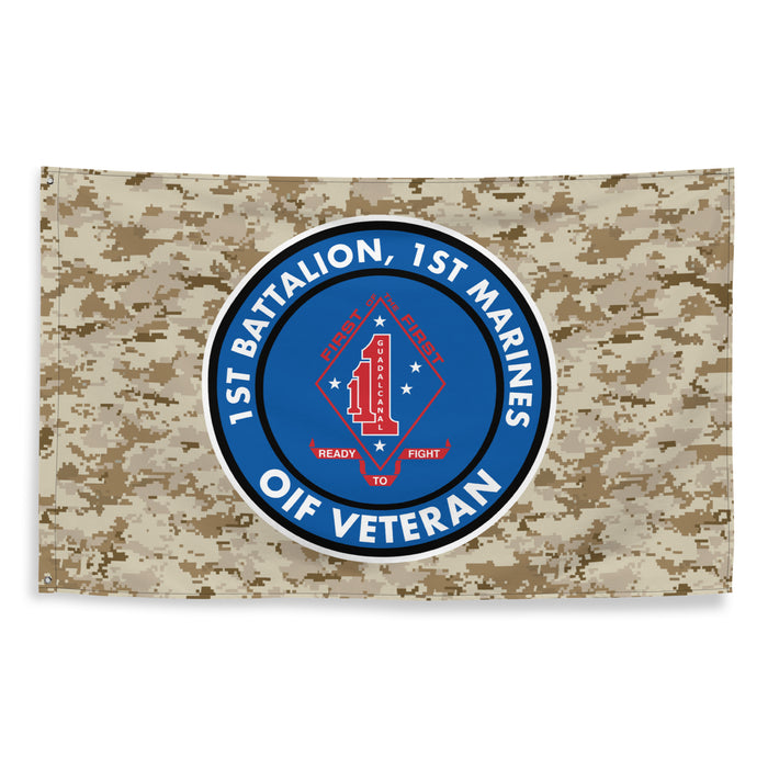1/1 Marines OIF Veteran Emblem MARPAT Flag Tactically Acquired   