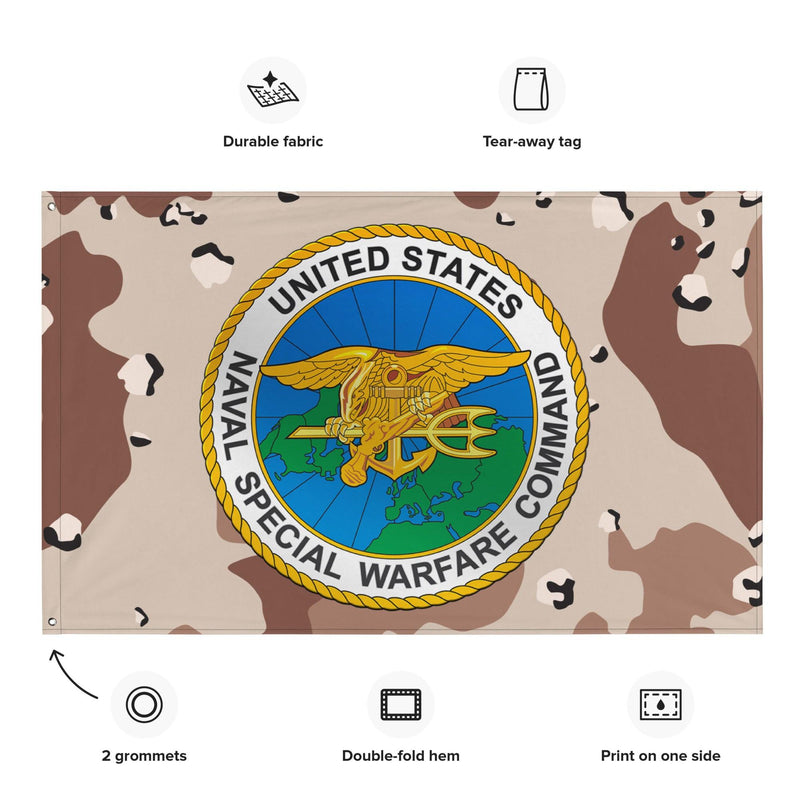 Naval Special Warfare Command (NSW) Chocolate-Chip Camo Flag