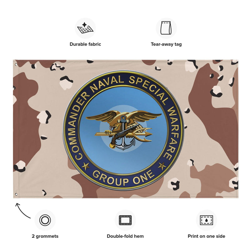 Naval Special Warfare Group 1 (NSWG-1) Chocolate-Chip Camo Flag