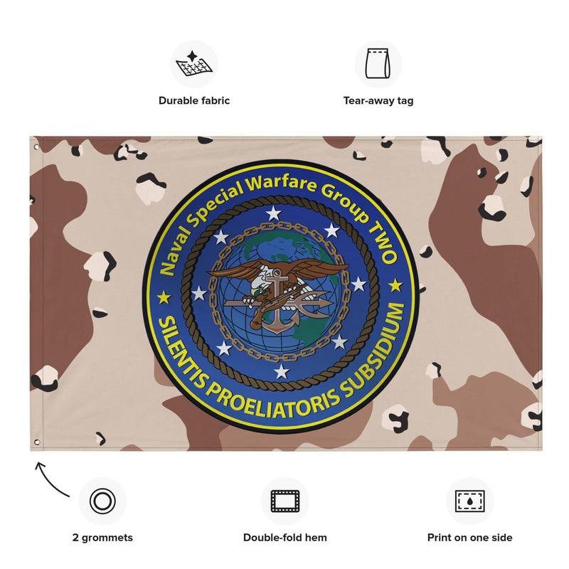 Naval Special Warfare Group 2 (NSWG-2) Chocolate-Chip Camo Flag