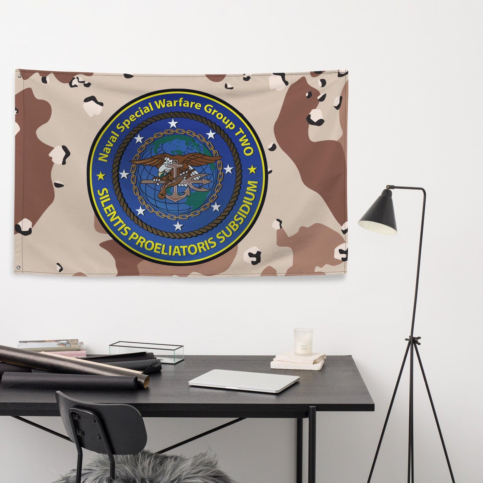 Naval Special Warfare Group 2 (NSWG-2) Chocolate-Chip Camo Flag Tactically Acquired   