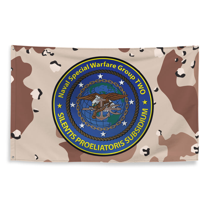 Naval Special Warfare Group 2 (NSWG-2) Chocolate-Chip Camo Flag Tactically Acquired   