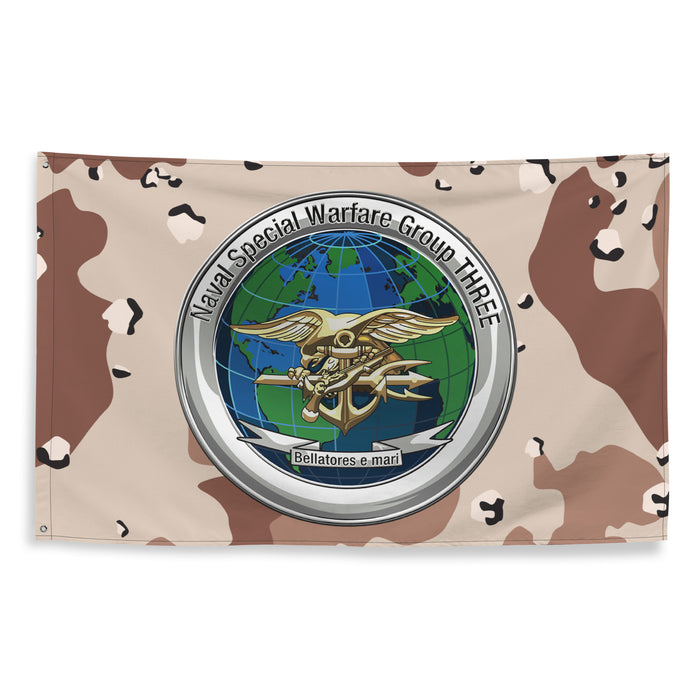 Naval Special Warfare Group 3 (NSWG-3) Chocolate-Chip Camo Flag Tactically Acquired   