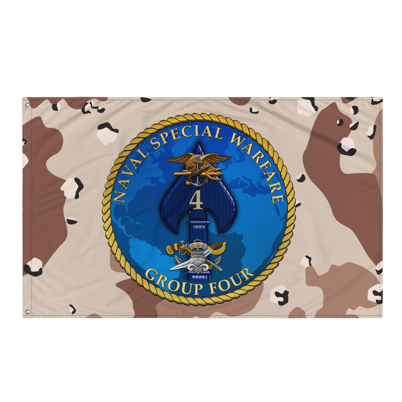 Naval Special Warfare Group 4 (NSWG-4) Chocolate-Chip Camo Flag
