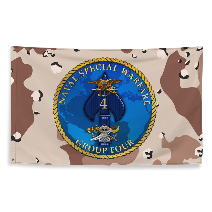 Naval Special Warfare Group 4 (NSWG-4) Chocolate-Chip Camo Flag Tactically Acquired   