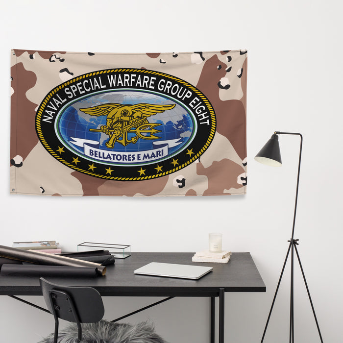 Naval Special Warfare Group 8 (NSWG-8) Chocolate-Chip Camo Flag Tactically Acquired   