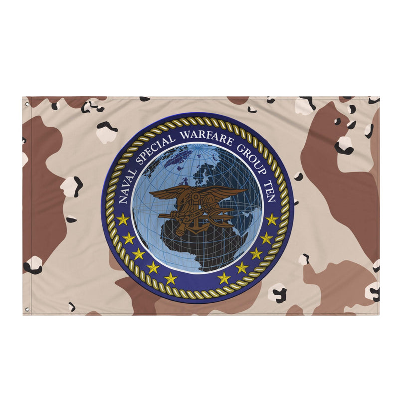Naval Special Warfare Group 10 (NSWG-10) Chocolate-Chip Camo Flag