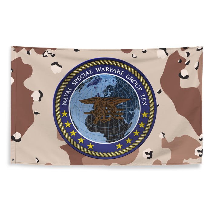 Naval Special Warfare Group 10 (NSWG-10) Chocolate-Chip Camo Flag Tactically Acquired   
