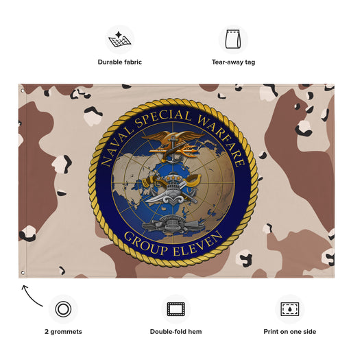 Naval Special Warfare Group 11 (NSWG-11) Chocolate-Chip Camo Flag Tactically Acquired   