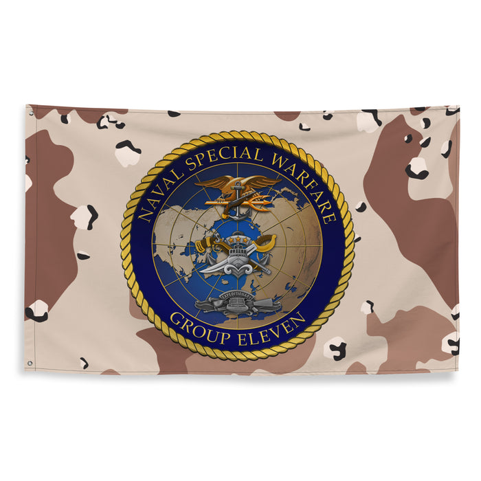 Naval Special Warfare Group 11 (NSWG-11) Chocolate-Chip Camo Flag Tactically Acquired   