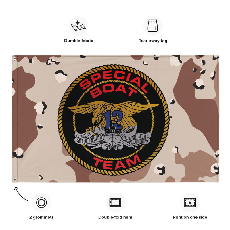 Special Boat Team 12 (SBT-12) SWCC Chocolate-Chip Camo Flag