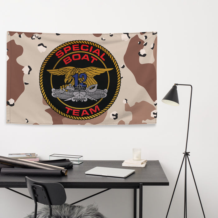 Special Boat Team 12 (SBT-12) SWCC Chocolate-Chip Camo Flag Tactically Acquired   