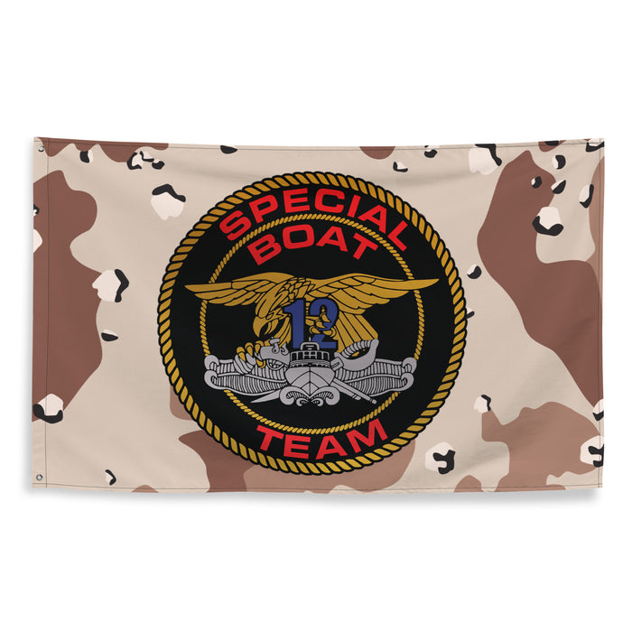 Special Boat Team 12 (SBT-12) SWCC Chocolate-Chip Camo Flag Tactically Acquired   