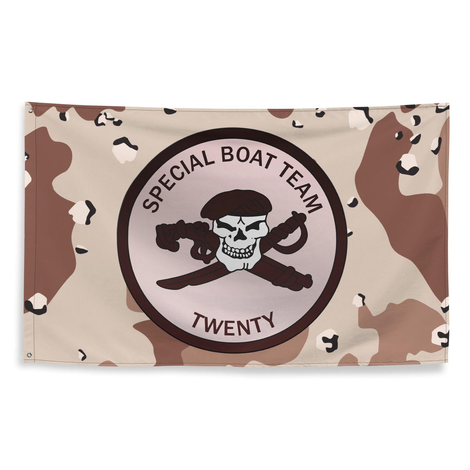 FlagSpecial Boat Team 20 (SBT-20) SWCC Chocolate-Chip Camo Flag Tactically Acquired   