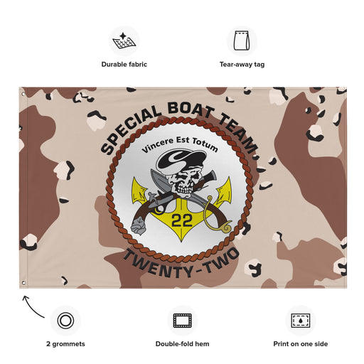 Special Boat Team 22 (SBT-22) SWCC Chocolate-Chip Camo Flag Tactically Acquired   